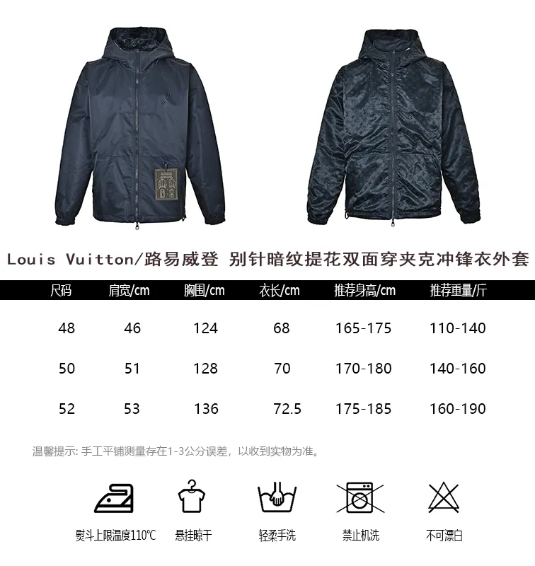 Louis Vuitton/Louis Vuitton pin dark pattern jacquard reversible jacket jacket